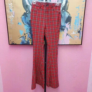 Labijou Plaid Bell Bottom Pant